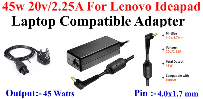 45w 20v 2.25A For Lenovo Ideapad 1